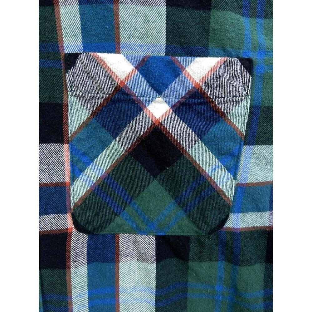 Magellan Outdoors Flannel Shirt Mens Small Blue Plaid Classic Fit Button Down - Picture 4 of 10